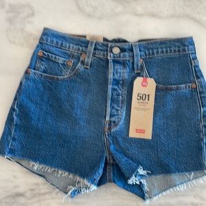 Levi’s 501 denim shorts. Size 27. New with tags.